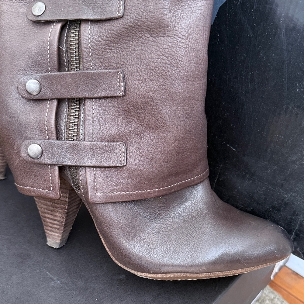 Miss Sixty Chocolate Heeled Boots - Picture 4 of 6